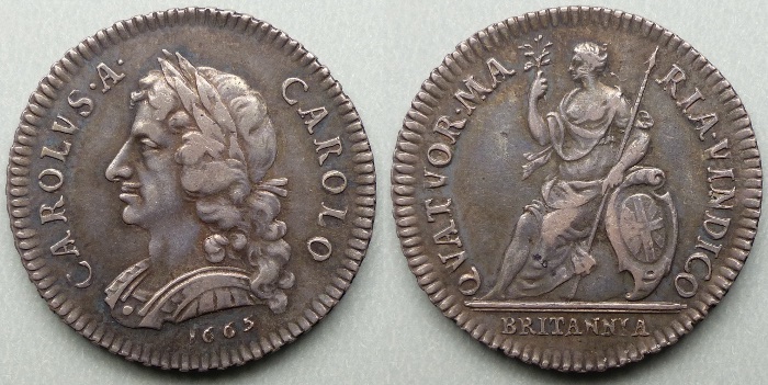 Charles II, 1665 pattern silver farthing P431 Charles II, 1665 pattern silver farthing P431